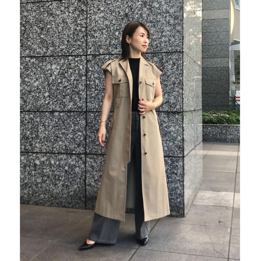 秋一番におすすめの ロングジレ