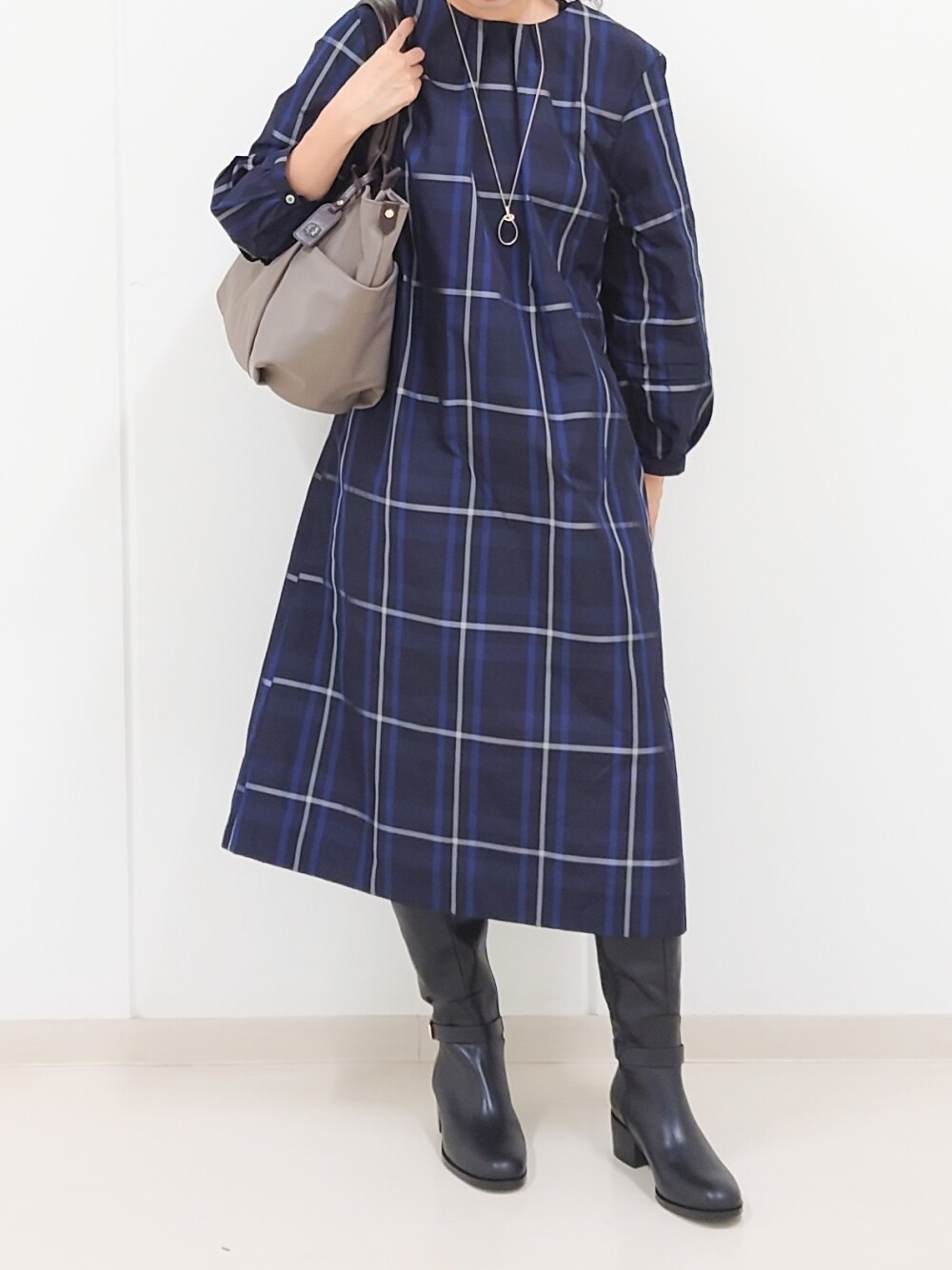 信頼も厚い 7F《J.PRESSLADIESL》メモリーチェックワンピースのご紹介 J | ワンピース