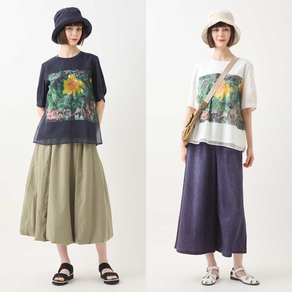 HIROKO BIS☆Busy ButterflyプリントTシャツ 