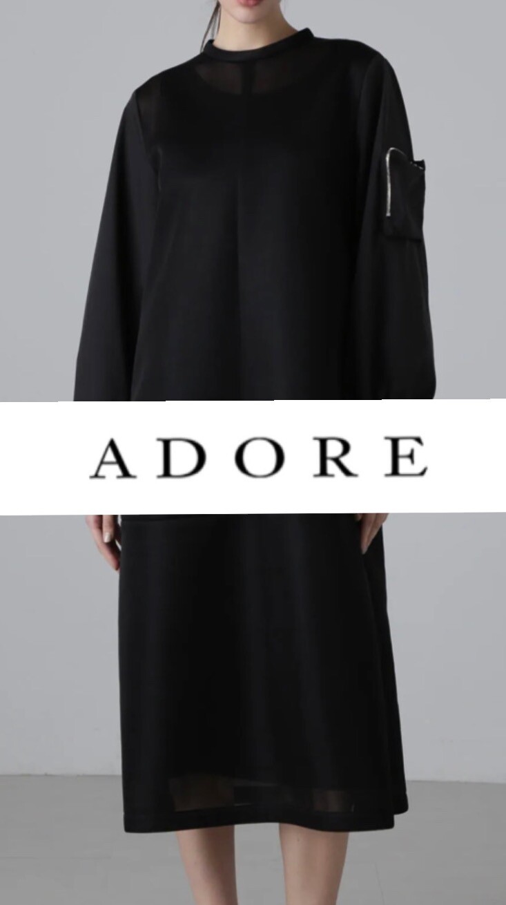 Aラインのシアーワンピース