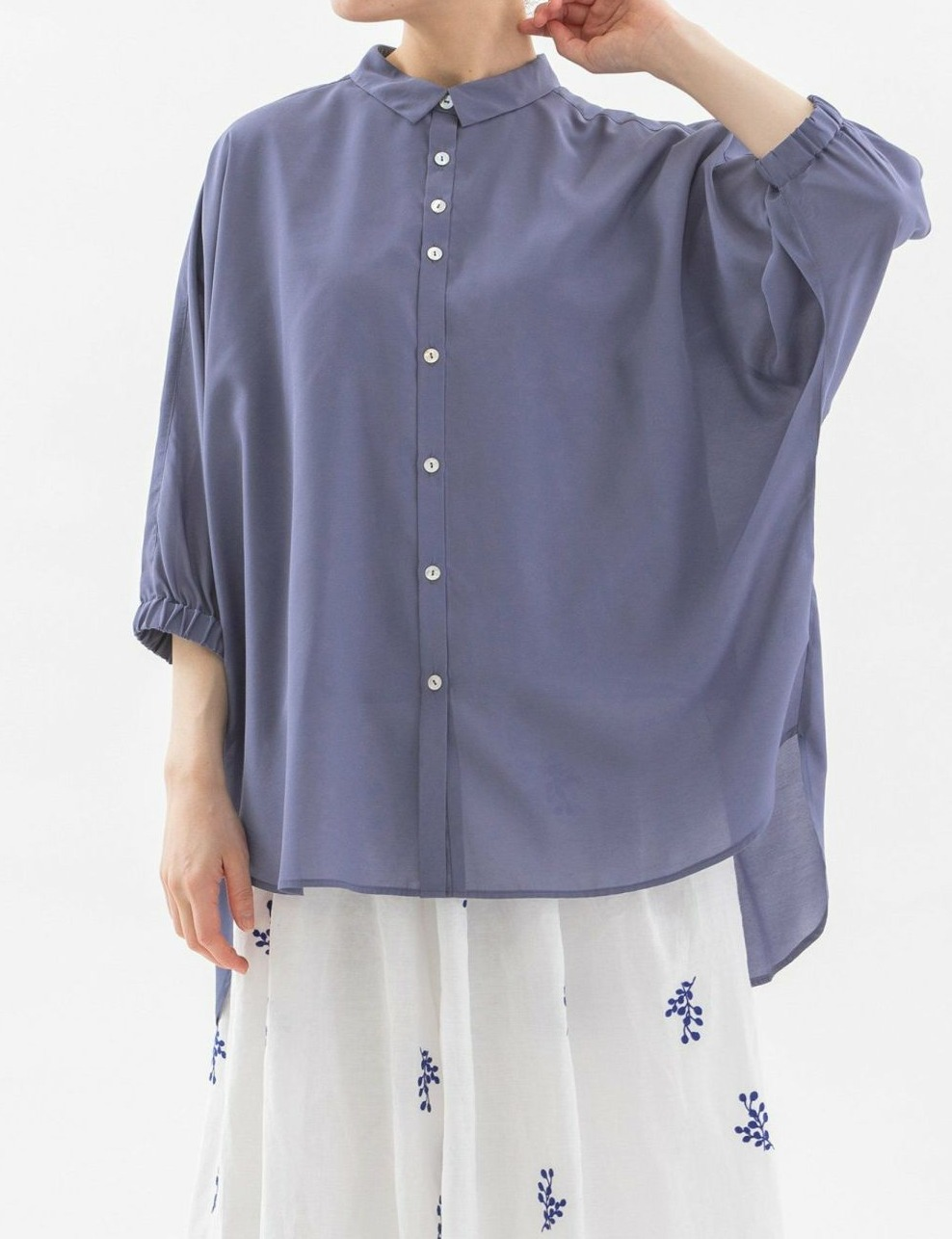 【６階ノップドゥノッド】接触冷感シアーシャツ