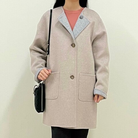 6F J.PRESS LADIES】二枚仕立てで軽い着心地！リバーシブルコート | J