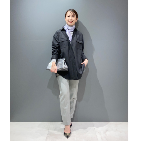 セオリーリュクス　ELBEY LIGHT LEATHERライトレザーシャツ　ML セオリーリュクス ELBEY LIGHT LEATHERライトレザーシャツ ML