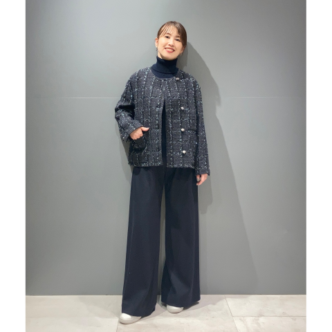 美品✨セオリー リュクス モへヤ ツイード テディベアコートボア M