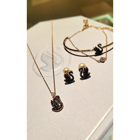 スワンロゴアイテム🦢part1〜ブラック🖤 | スワロフスキー | 大丸梅田