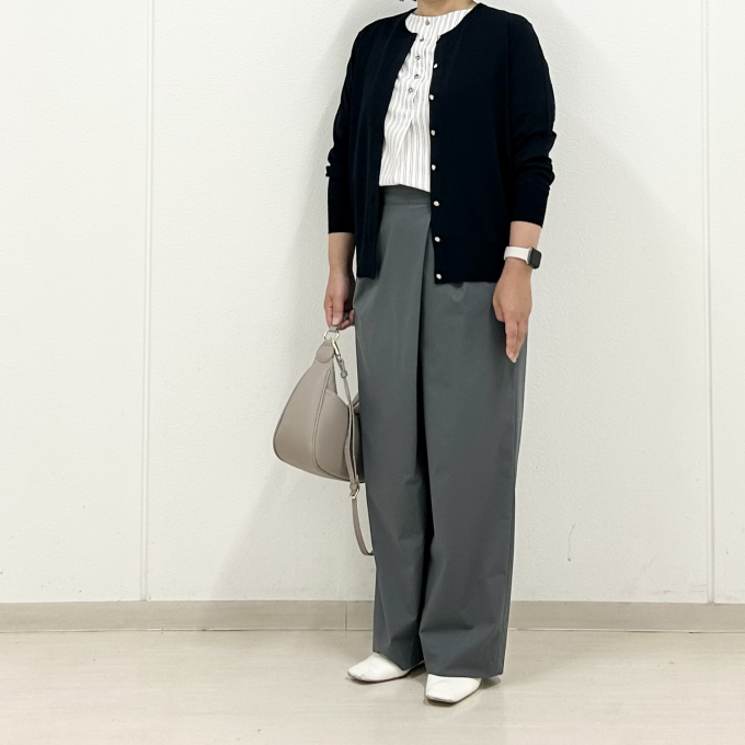 【6F J.PRESS LADIES】ラップパンツでトレンド感あるスタイル