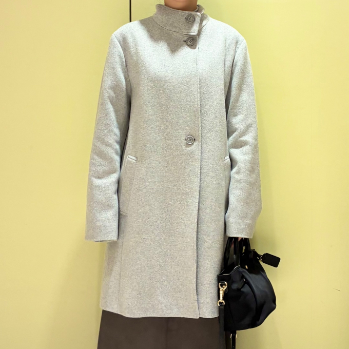【6F J.PRESS LADIES】上品なスタンドカラーコート