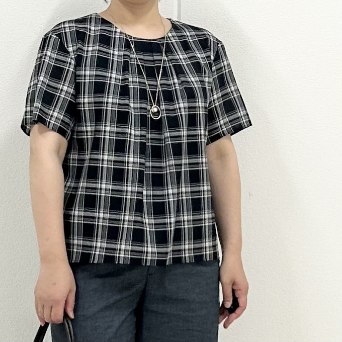 【6F J.PRESS LADIES】クラシカルなチェックのシアーカットソー