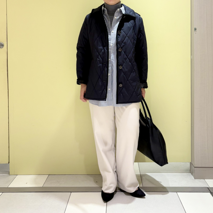 【6F J.PRESS LADIES】流行に左右されないベーシックなキルトコート