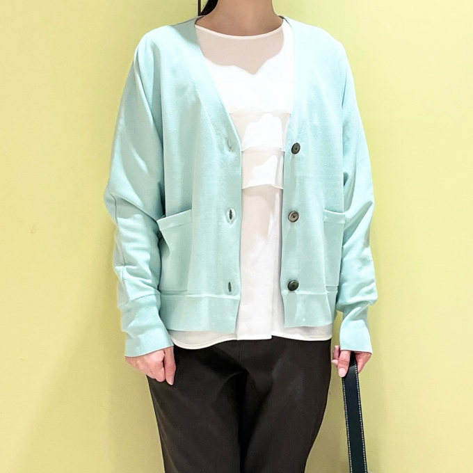 【6F J.PRESS LADIES】サラッとした着心地のショートカーディガン