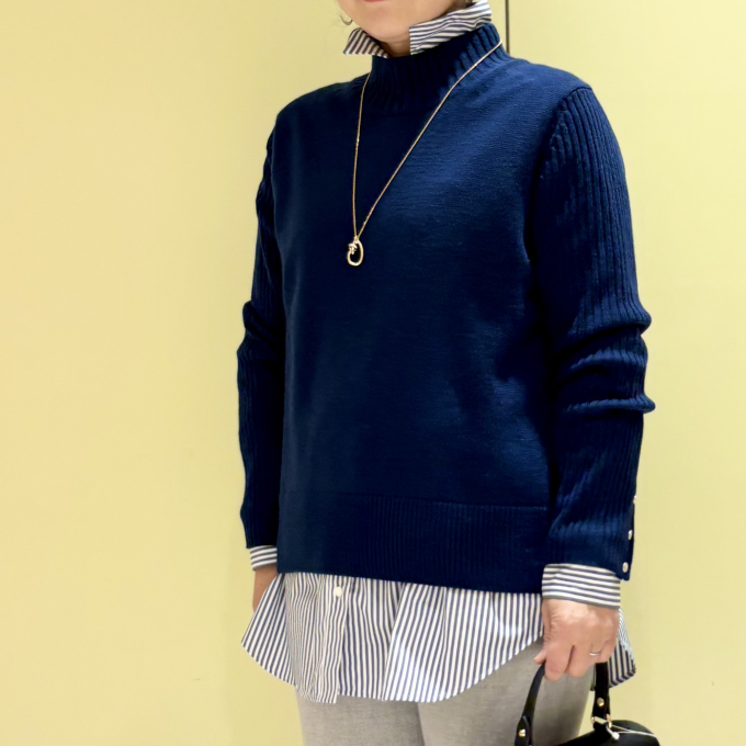 【6F J.PRESS LADIES】シンプルな冬ニット