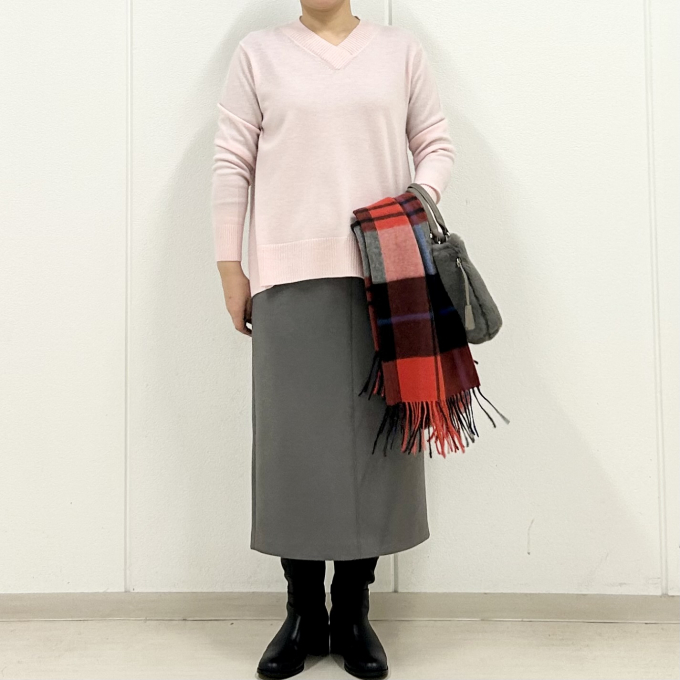 【6F J.PRESS LADIES】気分も華やぐピンクのカシミア混ニット