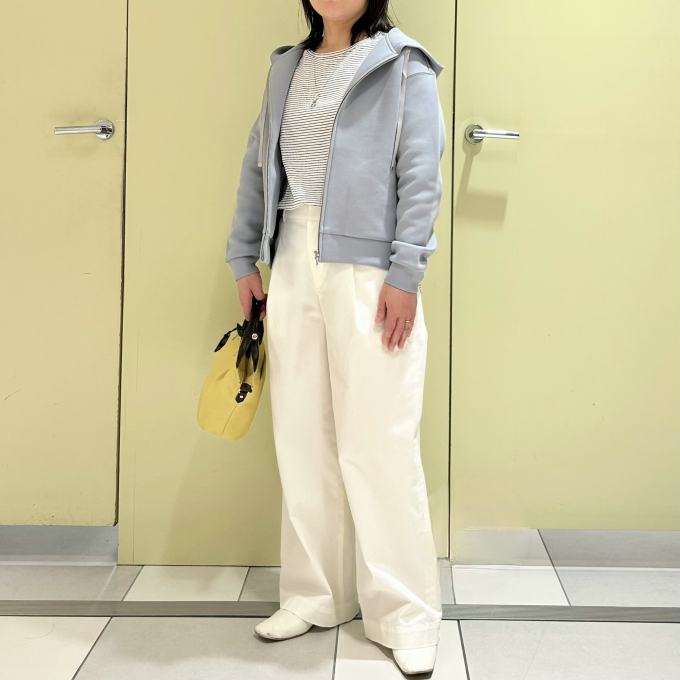 【6F J.PRESS LADIES】白を合わせた爽やかカジュアルコーデ