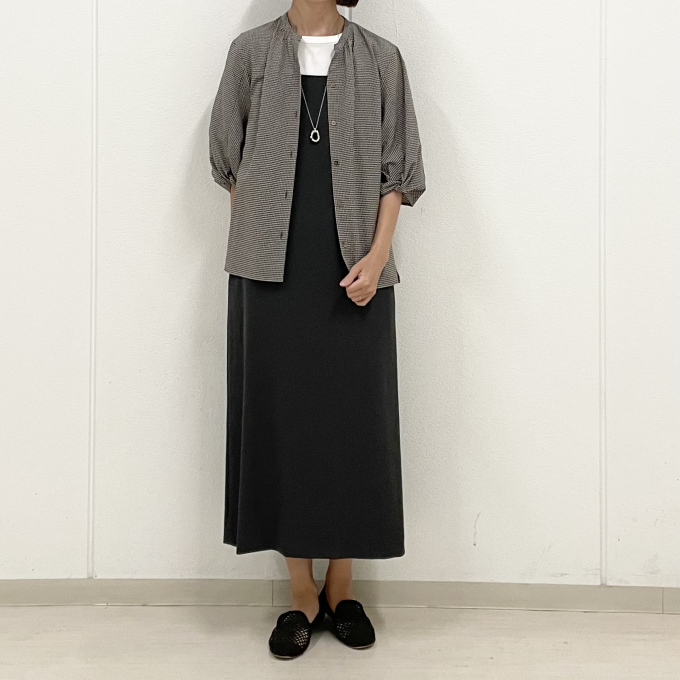 【6階Ｊ.PRESS LADIES】上品な光沢感のある大人ギンガムチェック