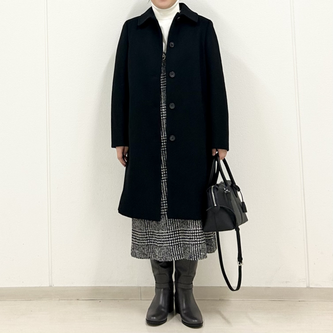 【6F J.PRESS LADIES】クラシカルなステンカラーコートのお出かけコーデ