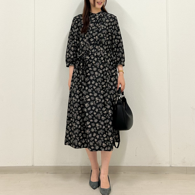 【6F J.PRESS LADIES】大人なフラワー柄ワンピース