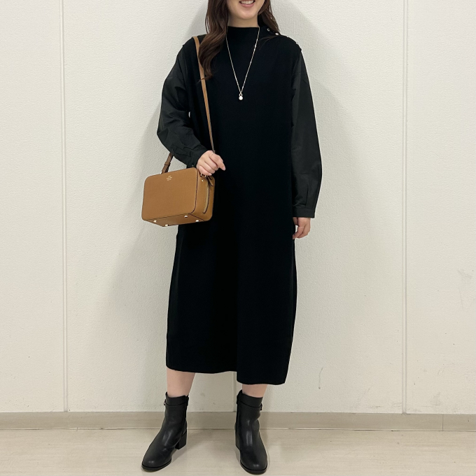 【6F J.PRESS LADIES】一枚でコーデが仕上るコンビワンピース