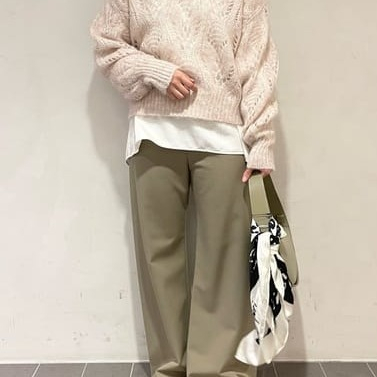 カリテスケープ☆モヘアニットをレイヤードスタイルで♪