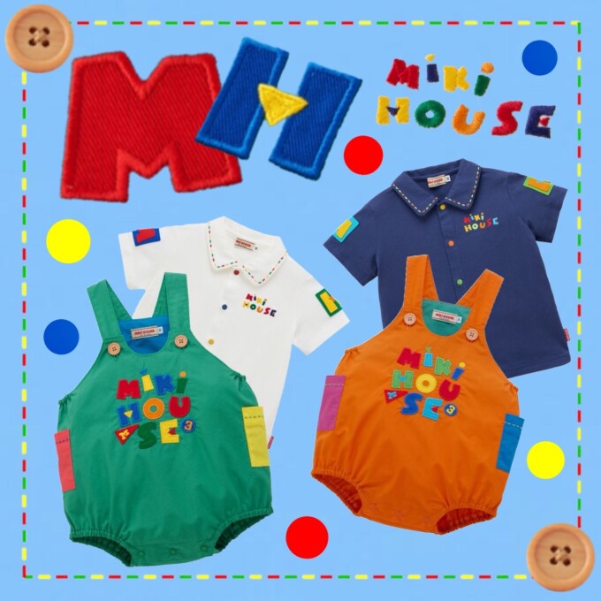 【新作】レトロロゴロンパース・半袖ブラウス