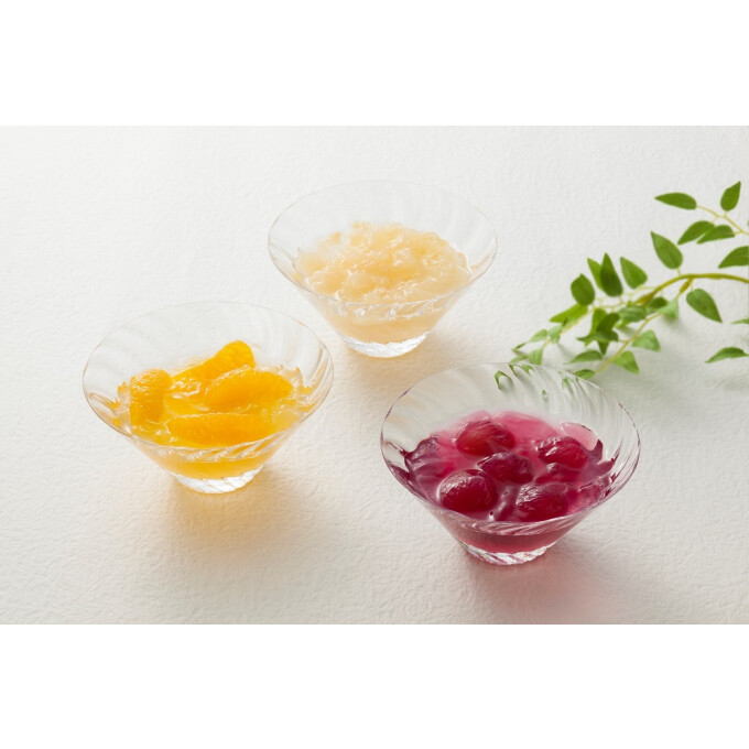 🍑涼味豊かに 三種のゼリー🍇