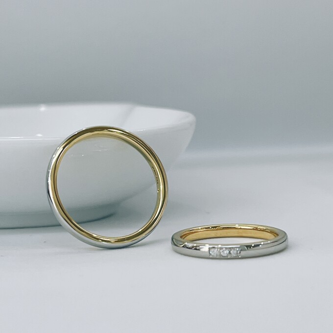 【ポンテヴェキオ】モダンな印象のマリッジリング