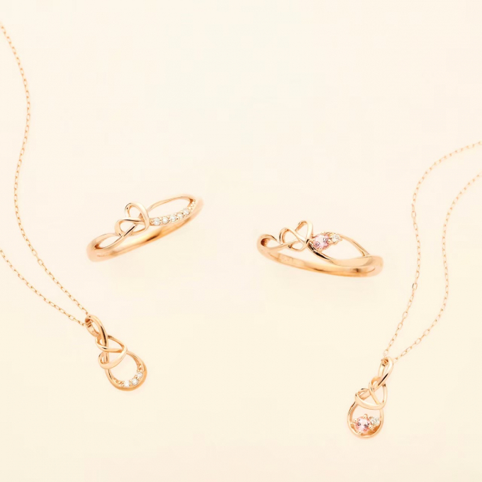 ♾️K10 PG Infinity Love Knot ネックレス♡