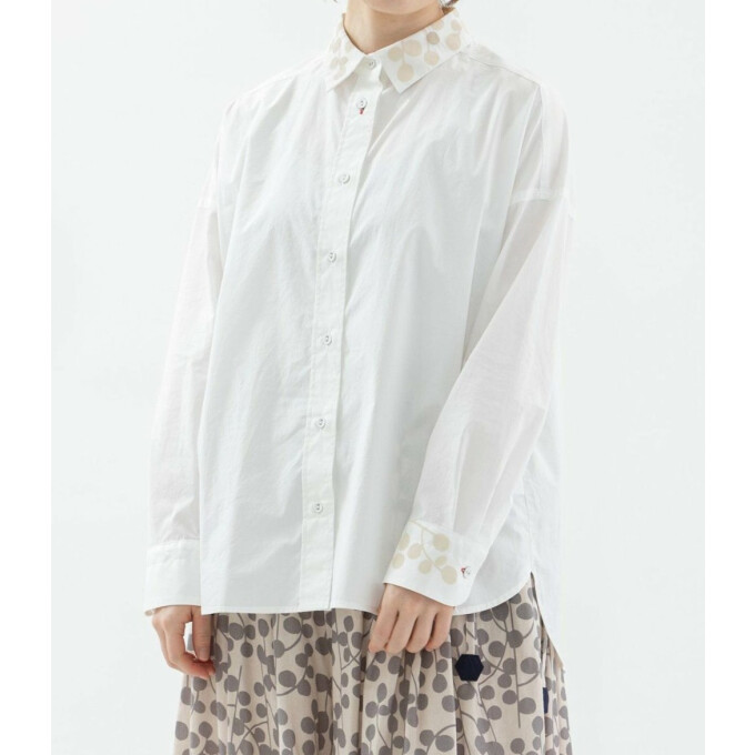 【6階ノップドゥノッド】秋冬のレイヤードスタイルに◎プリント衿シャツ