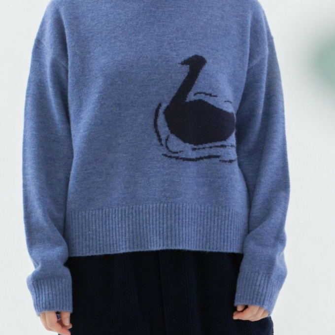 【6階ノップドゥノッド】一枚でサマになる♪スワンニット