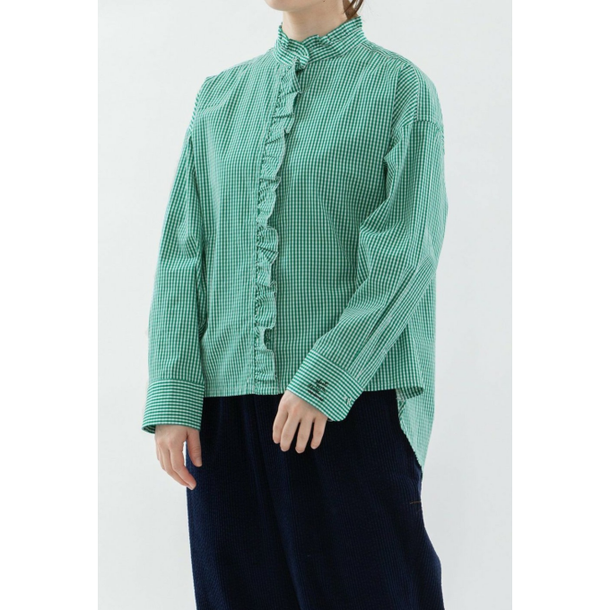 【6階ノップドゥノッド】タイプライターフリルシャツ